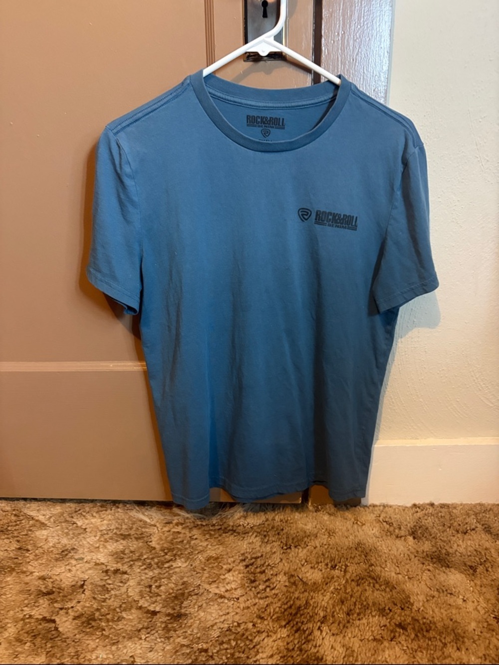Rock & Roll Denim Blue Short Sleeve Crew Tee